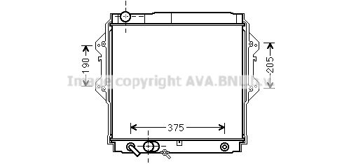 AVA QUALITY COOLING Радиатор, охлаждение двигателя TO2561